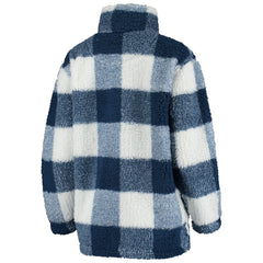 Washington Capitals G-III 4Her by Carl Banks Women's Plaid Sherpa Quarter-Zip Jacket - Navy/White - NHL