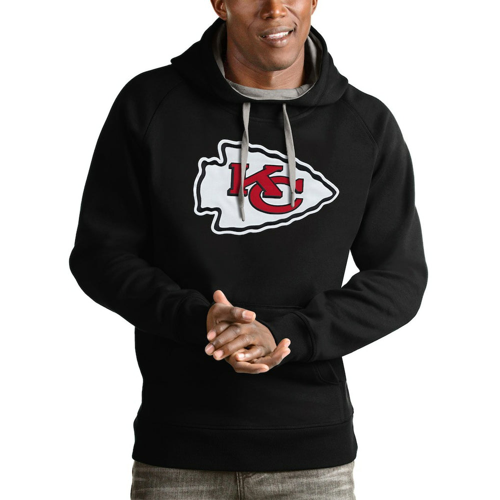 Kansas City Chiefs Antigua Victory Pullover Hoodie Black | NFL