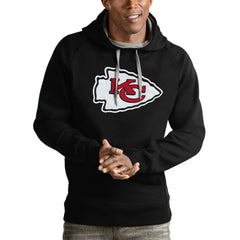 Kansas City Chiefs Antigua Victory Pullover Hoodie Black | NFL