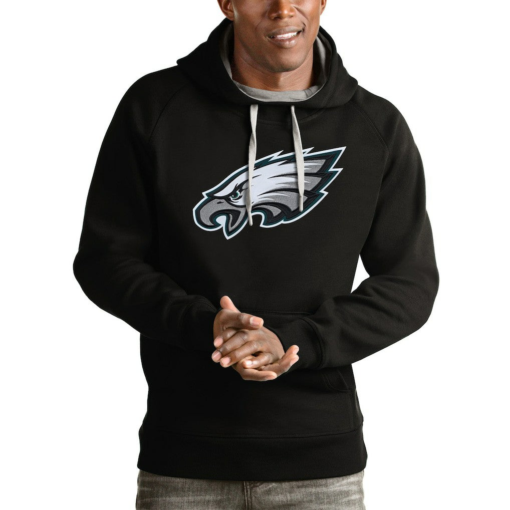 Philadelphia Eagles Antigua Victory Pullover Hoodie Black | NFL