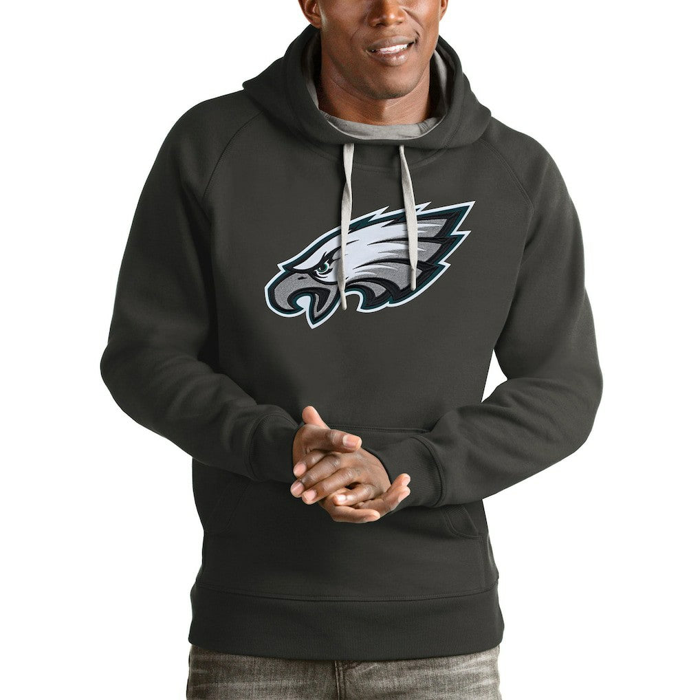 Philadelphia Eagles Antigua Victory Pullover Hoodie Charcoal | NFL