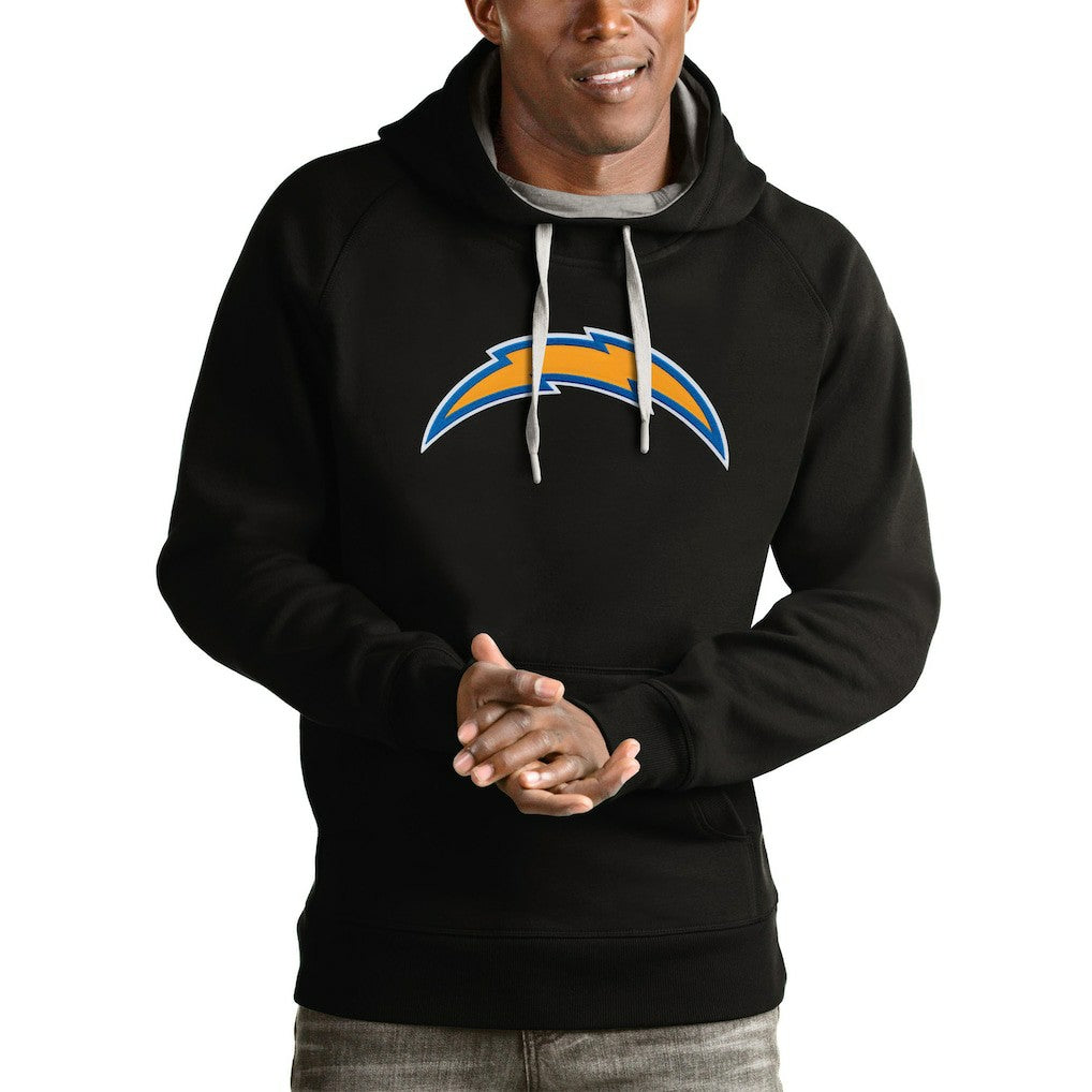 Los Angeles Chargers Antigua Victory Pullover Hoodie Black | NFL