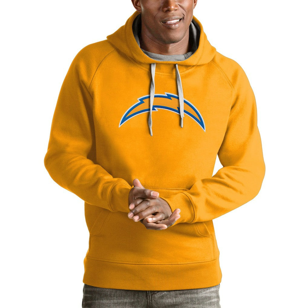 Los Angeles Chargers Antigua Victory Pullover Hoodie Gold | NFL