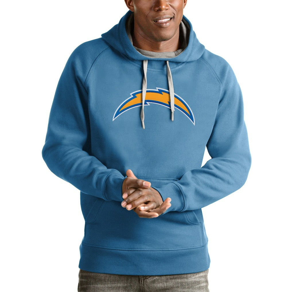 Los Angeles Chargers Antigua Victory Pullover Hoodie Light Blue | NFL