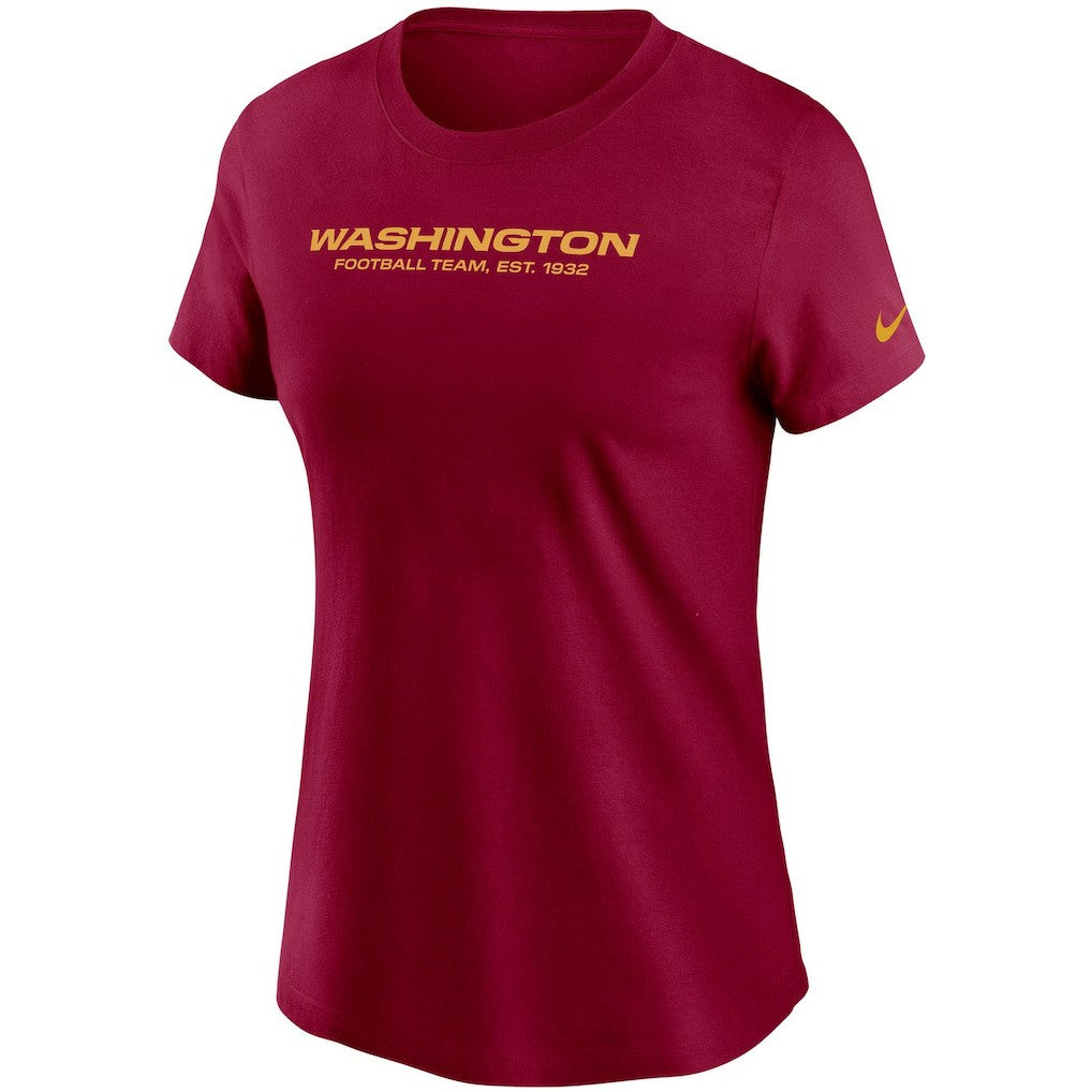 Washington Football Team Women's Logo Essential T-Shirt Burgundy | Nike for Sale