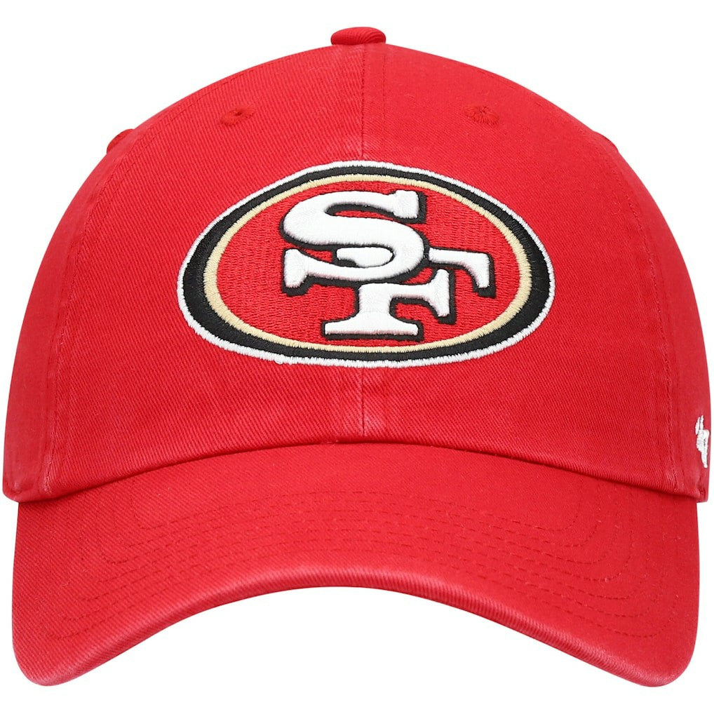 San Francisco 49ers '47 Youth Logo Clean Up Adjustable Hat Scarlet | 47 brand