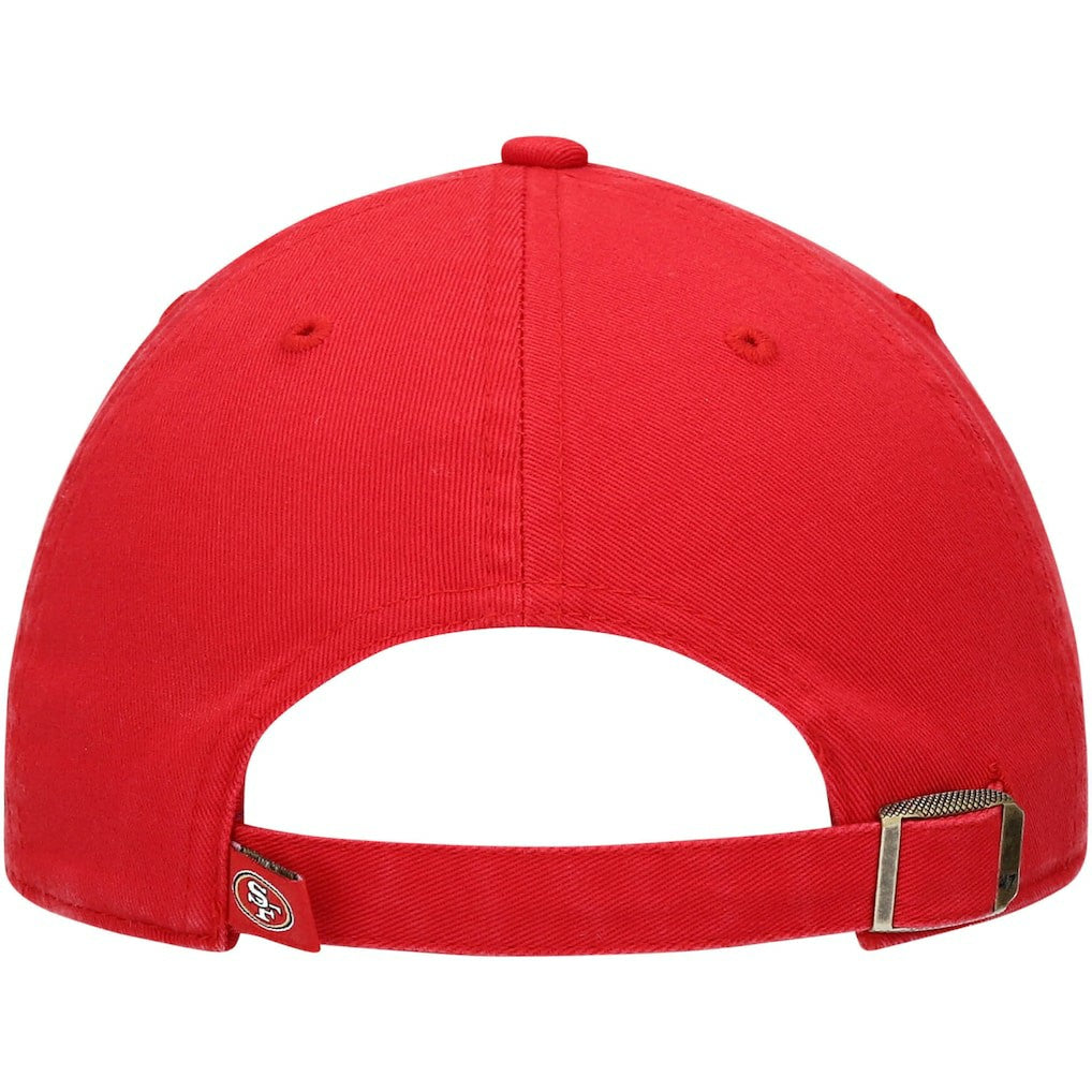 San Francisco 49ers '47 Youth Logo Clean Up Adjustable Hat Scarlet | 47 brand