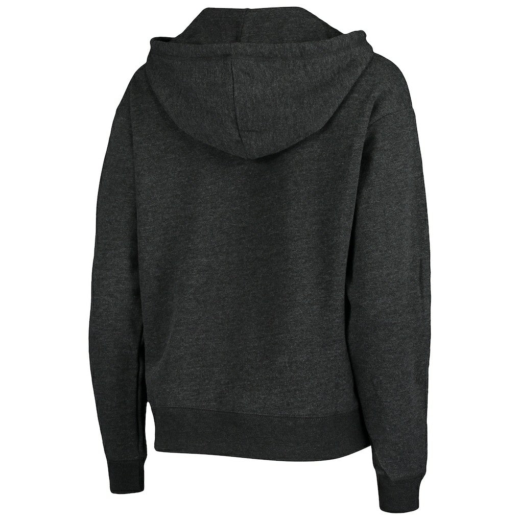 New Orleans Saints '47 Women's Cross Script Emerson Hoodie Heather Charcoal | 47 brand