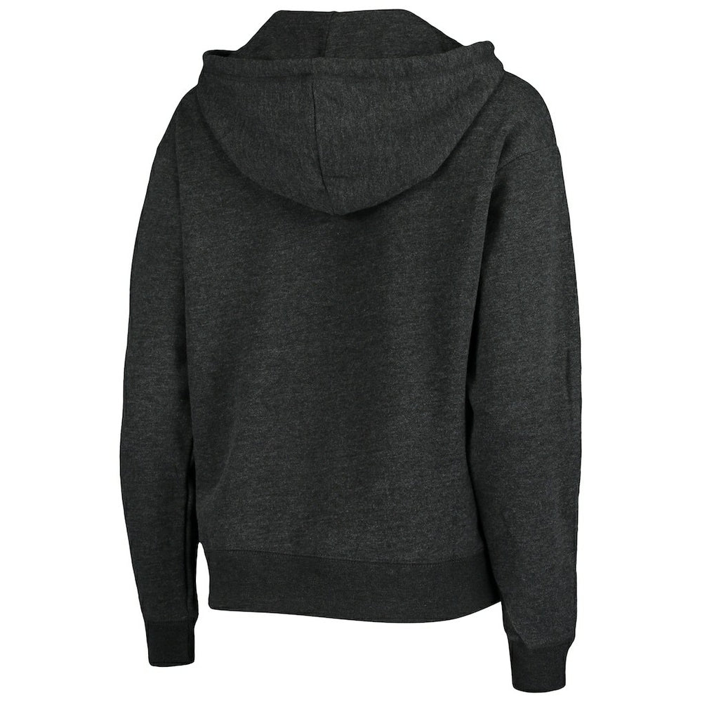 New Orleans Saints '47 Women's Cross Script Emerson Hoodie Heather Charcoal | 47 brand