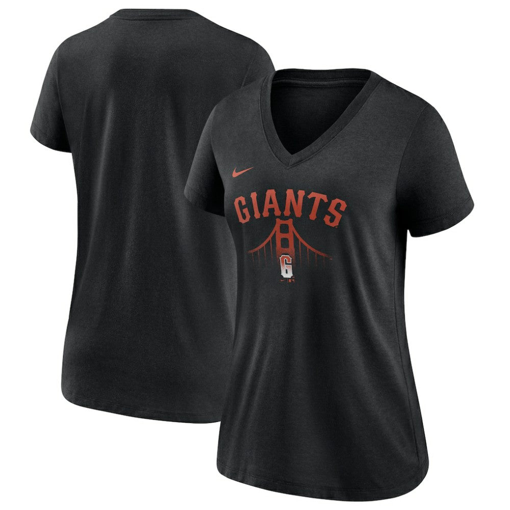 San Francisco Giants Nike Women's City Connect Tri-Blend V-Neck T-Shirt - MLB