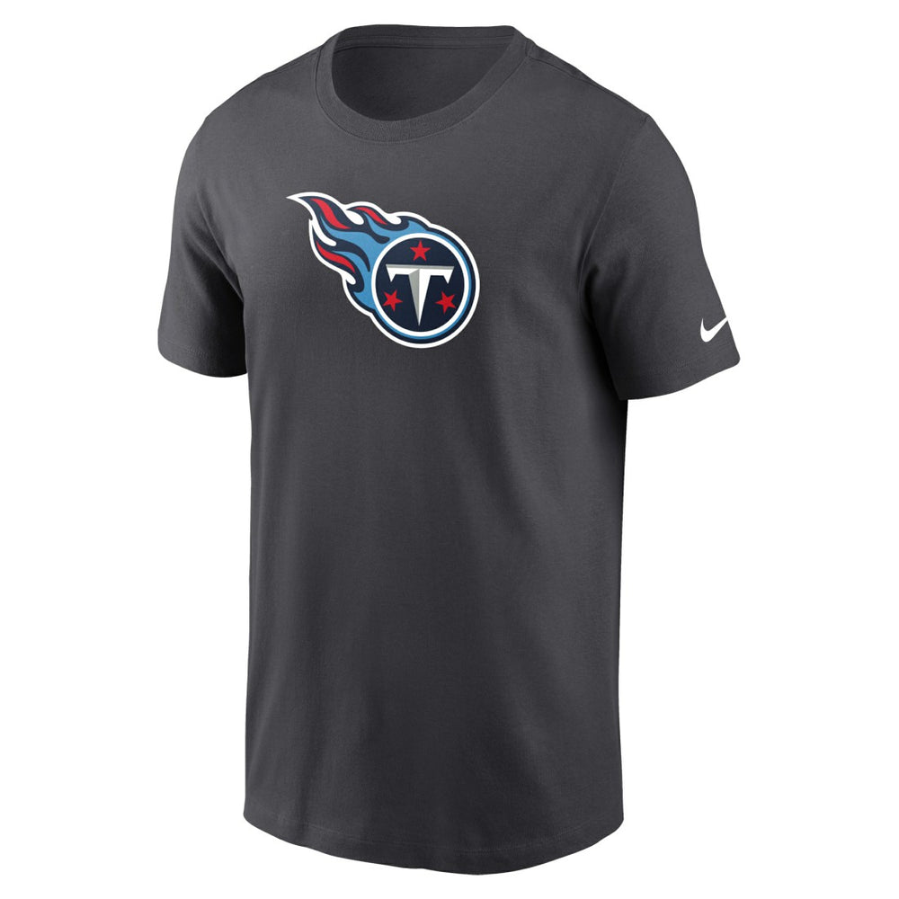 Tennessee Titans Primetime Logo Essential T-Shirt Charcoal | Nike for Sale