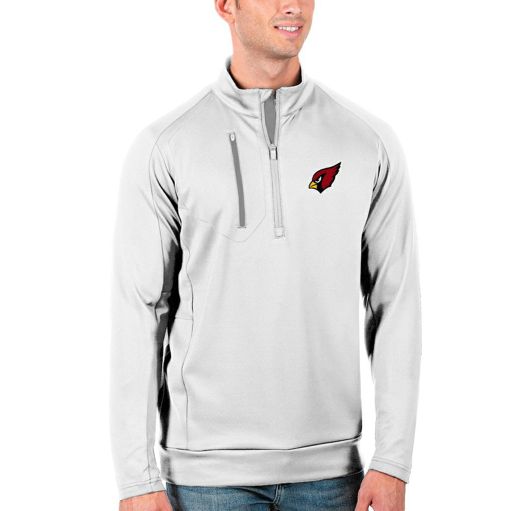 Arizona Cardinals Antigua Generation Quarter-Zip Pullover Jacket White/Silver | NFL