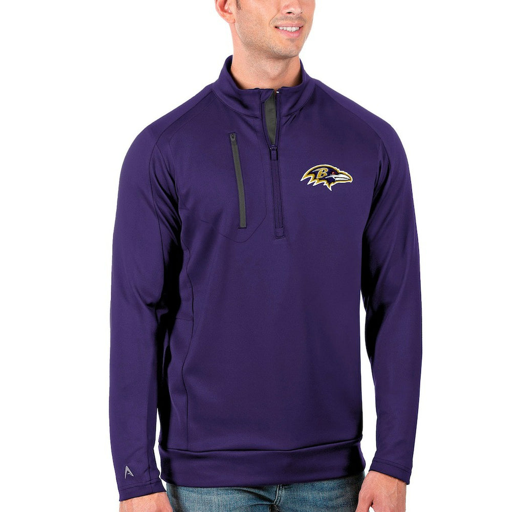 Baltimore Ravens Antigua Generation Quarter-Zip Pullover Jacket Purple/Charcoal | NFL