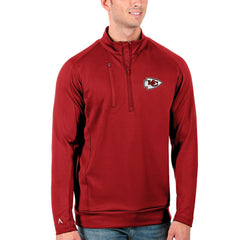 Kansas City Chiefs Antigua Generation Quarter-Zip Pullover Jacket Red | NFL