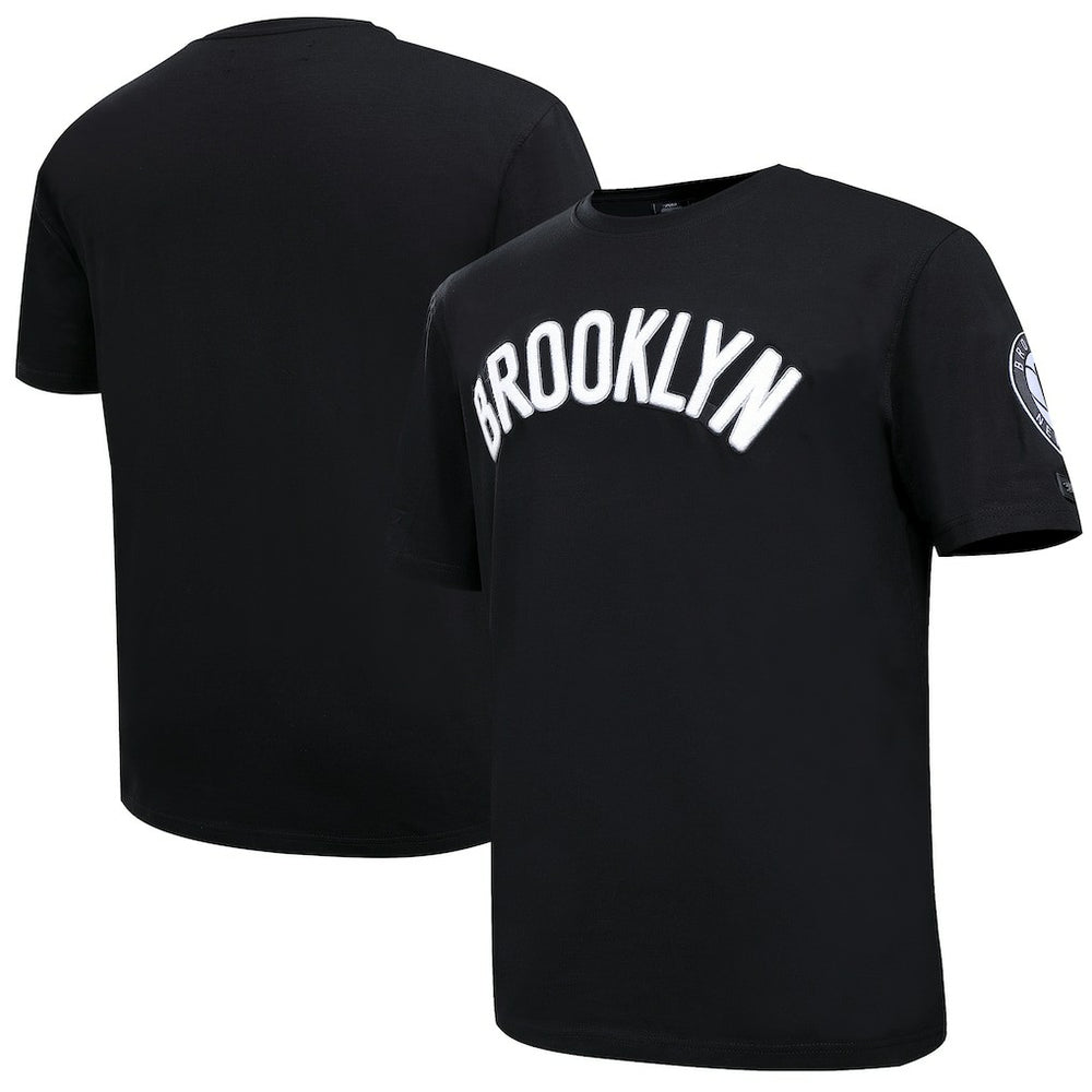 Brooklyn Nets Pro Standard Chenille T-Shirt Black - NBA