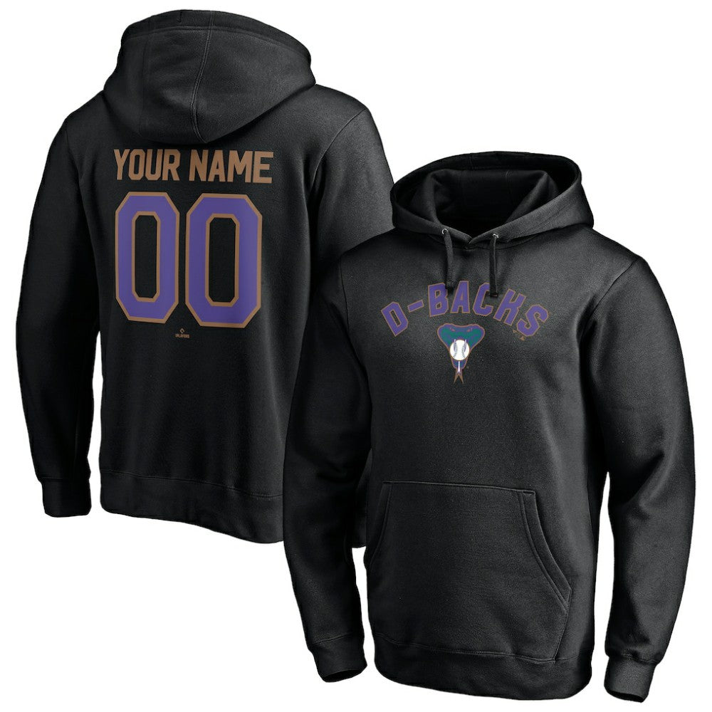 Arizona Diamondbacks Cooperstown Winning Streak Personalized Name & Number Pullover Hoodie - MLB