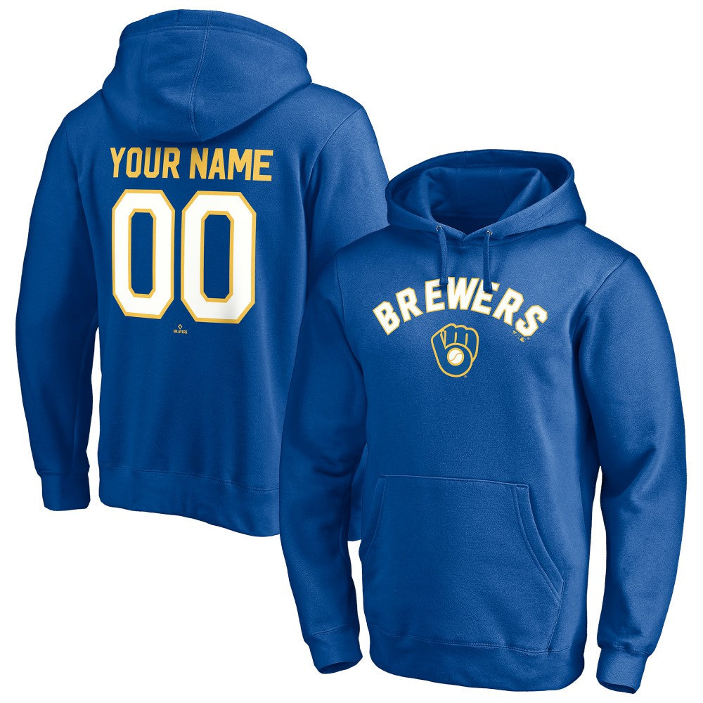Milwaukee Brewers Cooperstown Winning Streak Personalized Name & Number Pullover Hoodie - MLB