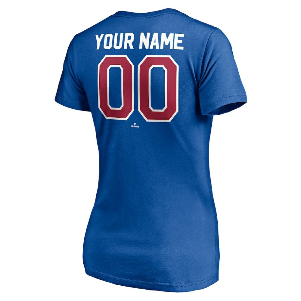 Atlanta Braves Women's Cooperstown Winning Streak Personalized Name & Number V-Neck T-Shirt - MLB