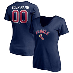 Los Angeles Angels Women's Cooperstown Winning Streak Personalized Name & Number V-Neck T-Shirt - MLB