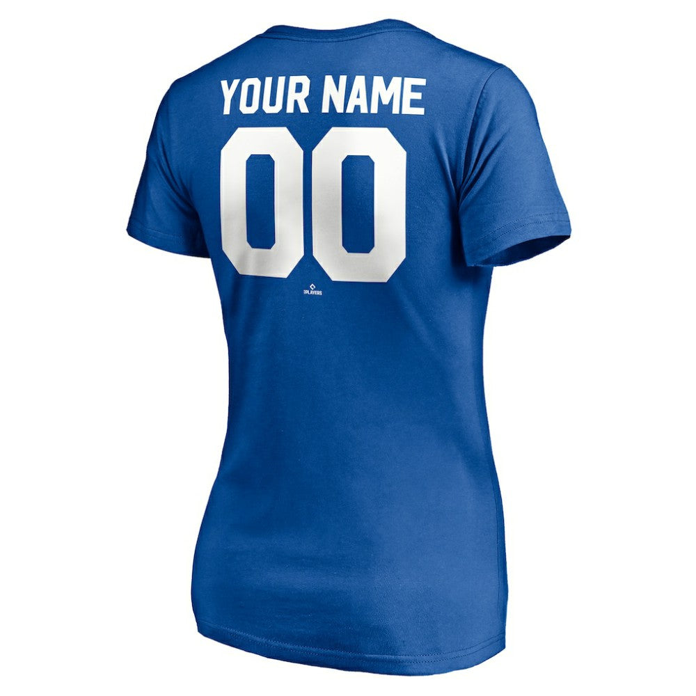 Los Angeles Dodgers Women's Cooperstown Winning Streak Personalized Name & Number V-Neck T-Shirt - MLB