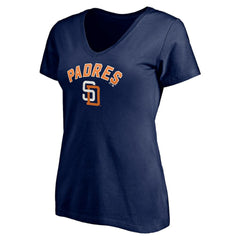 San Diego Padres Women's Cooperstown Winning Streak Personalized Name & Number V-Neck T-Shirt - MLB