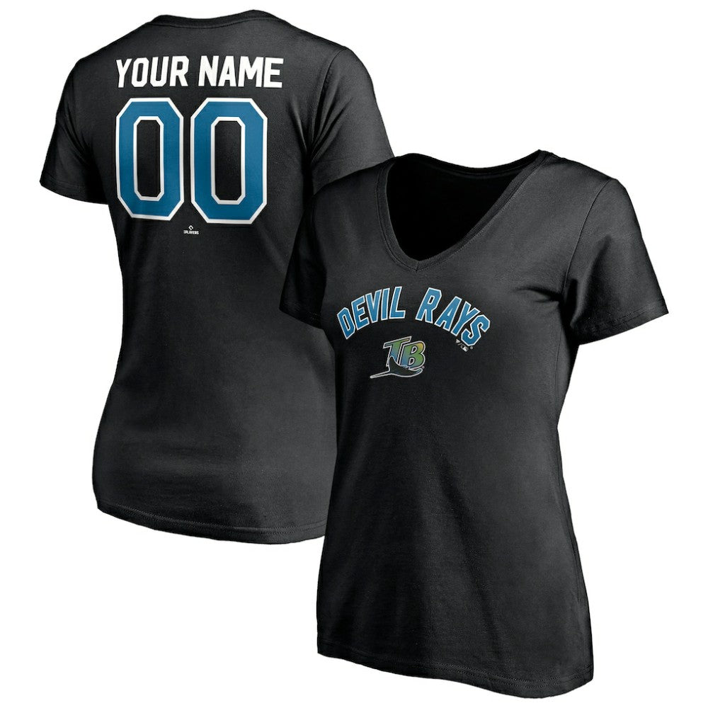 Tampa Bay Rays Women's Cooperstown Winning Streak Personalized Name & Number V-Neck T-Shirt - MLB