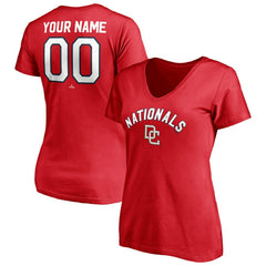 Washington Nationals Women's Cooperstown Winning Streak Personalized Name & Number V-Neck T-Shirt - MLB