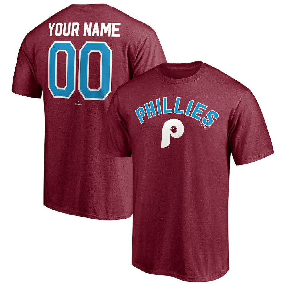 Philadelphia Phillies Cooperstown Winning Streak Alternate Personalized Name & Number T-Shirt - MLB