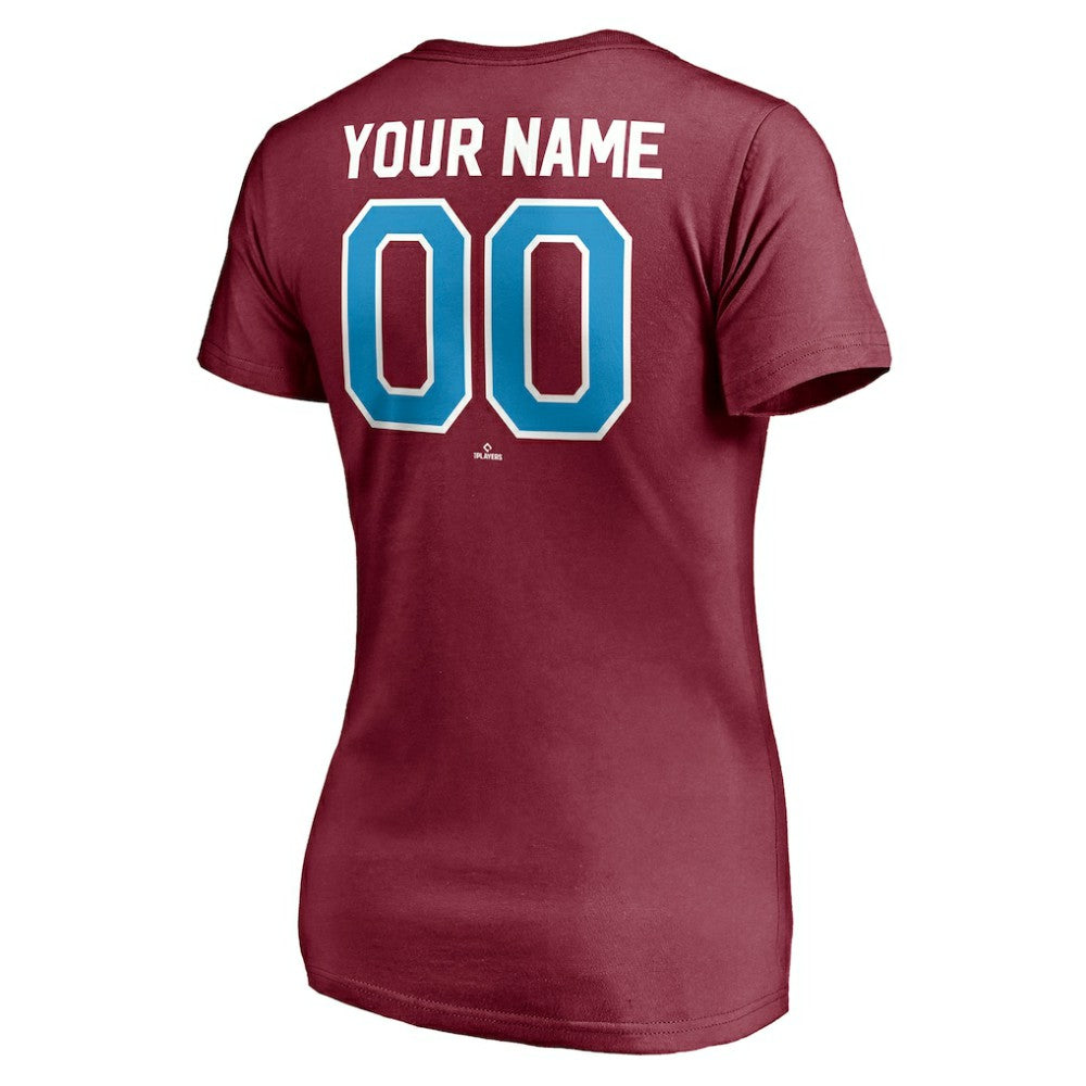 Philadelphia Phillies Women's Cooperstown Winning Streak Alternate Personalized Name & Number V-Neck T-Shirt - MLB