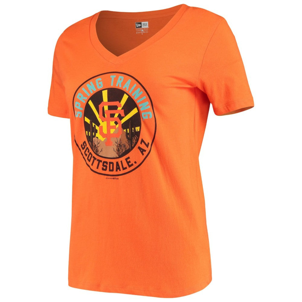San Francisco Giants New Era Women's Spring Training Circle V-Neck T-Shirt - MLB