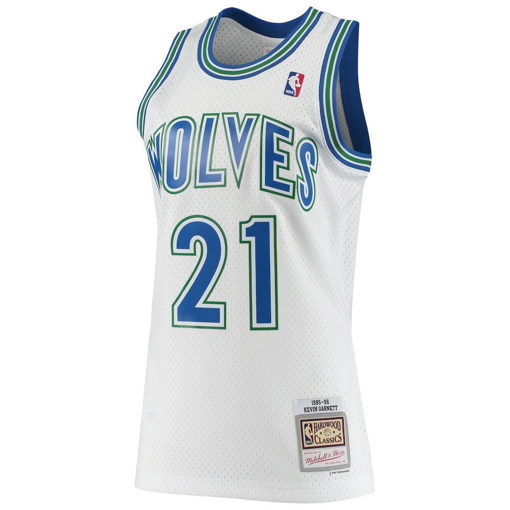 Kevin Garnett Minnesota Timberwolves 1995/96 Hardwood Classics Swingman Jersey White - NBA