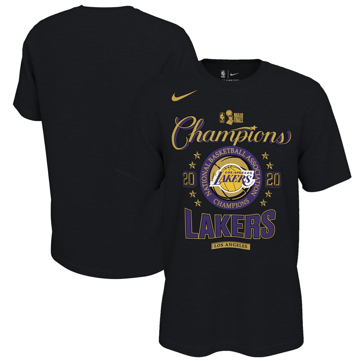 Los Angeles Lakers 2020 NBA Finals Champions Locker Room T-Shirt Black - NBA