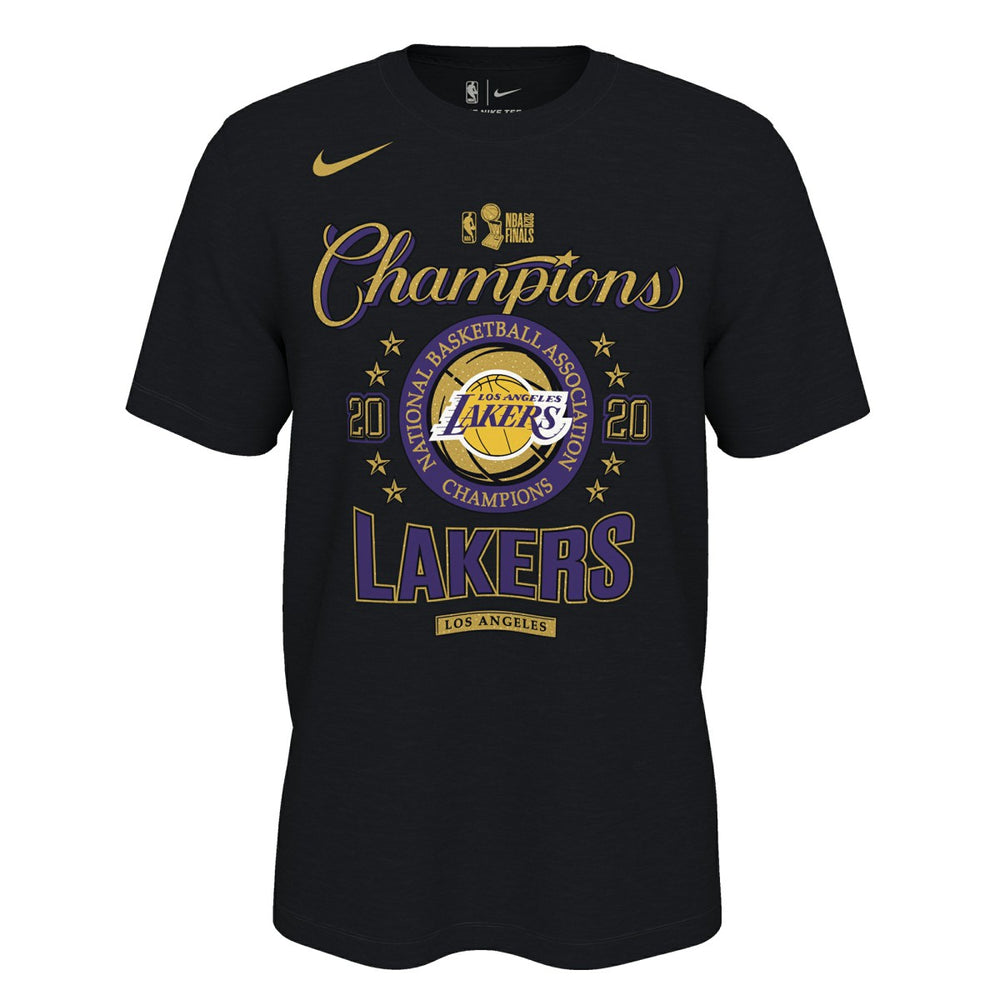 Los Angeles Lakers 2020 NBA Finals Champions Locker Room T-Shirt Black - NBA