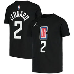 Kawhi Leonard LA Clippers Jordan Brand Youth Statement Edition Name & Number T-Shirt Black - NBA