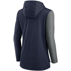 Tennessee Titans Women's Chevron Hoodie Performance Long Sleeve T-Shirt Navy/Heathered Charcoal | Nike for Sale
