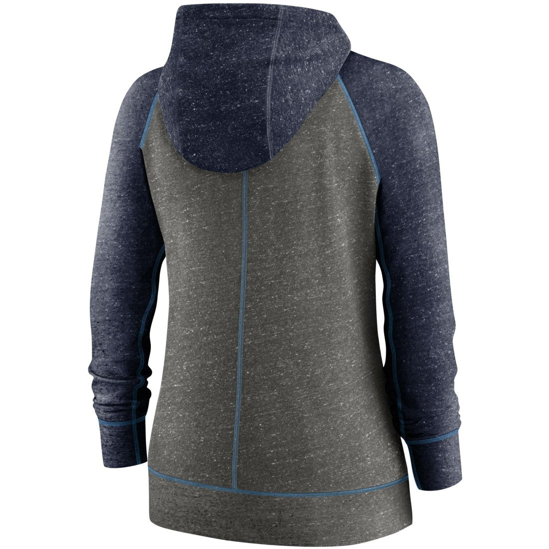Tennessee Titans Women's Gym Vintage Raglan Full-Zip Hoodie Heathered Charcoal/Navy | Nike for Sale
