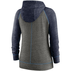 Tennessee Titans Women's Gym Vintage Raglan Full-Zip Hoodie Heathered Charcoal/Navy | Nike for Sale