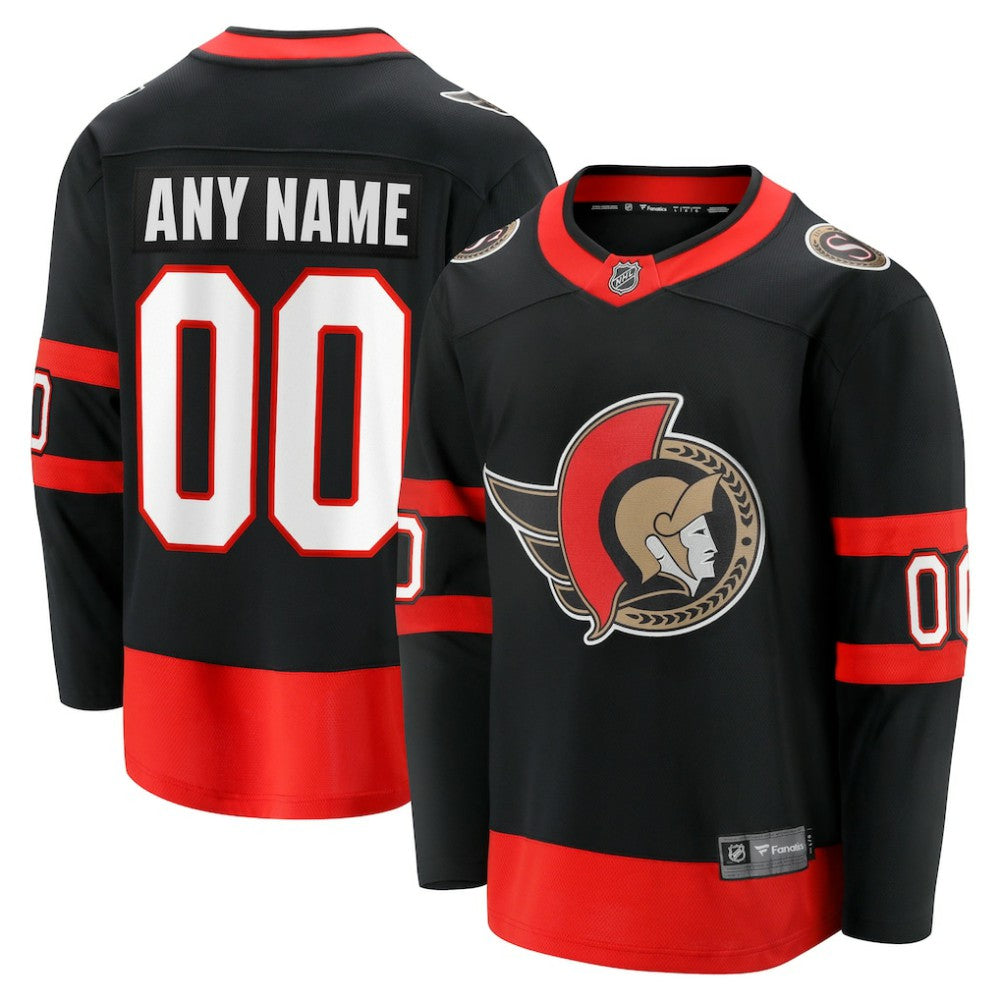 Ottawa Senators Fanatics Home Custom Breakaway Jersey - Black - NHL