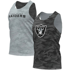 Las Vegas Raiders FOCO Reversible Mesh Tank Top Black/Gray | NFL