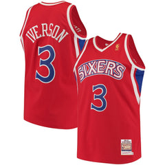 Allen Iverson Philadelphia 76ers 1996/97 Hardwood Classics Authentic Jersey Red - NBA