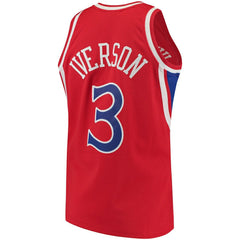 Allen Iverson Philadelphia 76ers 1996/97 Hardwood Classics Authentic Jersey Red - NBA