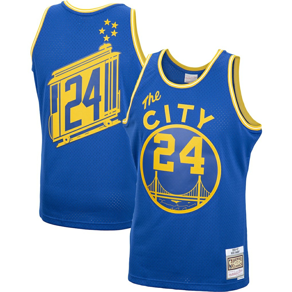 Rick Barry Golden State Warriors 1966/67 Hardwood Classics Swingman Jersey Royal - NBA