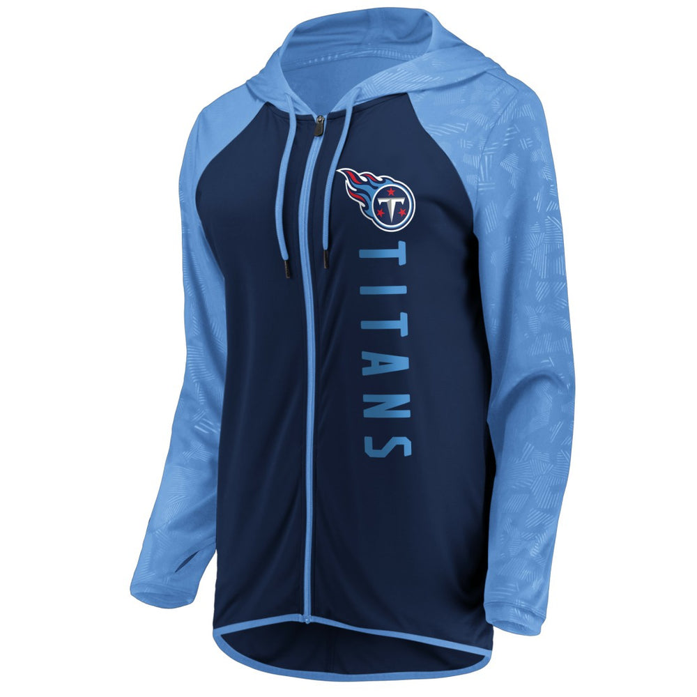 Tennessee Titans Women's Forever Fan Full-Zip Hoodie Navy/Light Blue | Fanatics