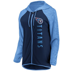 Tennessee Titans Women's Forever Fan Full-Zip Hoodie Navy/Light Blue | Fanatics