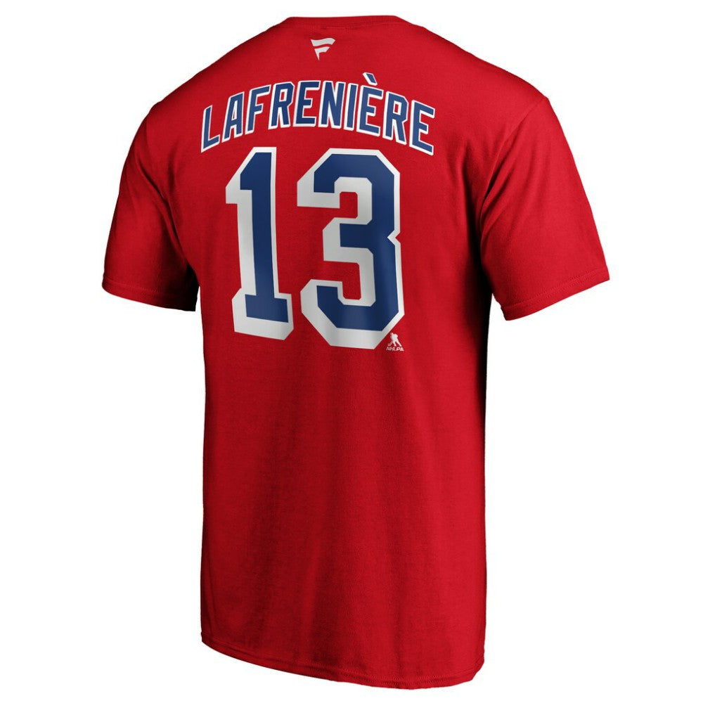 Alexis Lafrenière New York Rangers Fanatics Authentic Stack Name & Number T-Shirt - Red - NHL