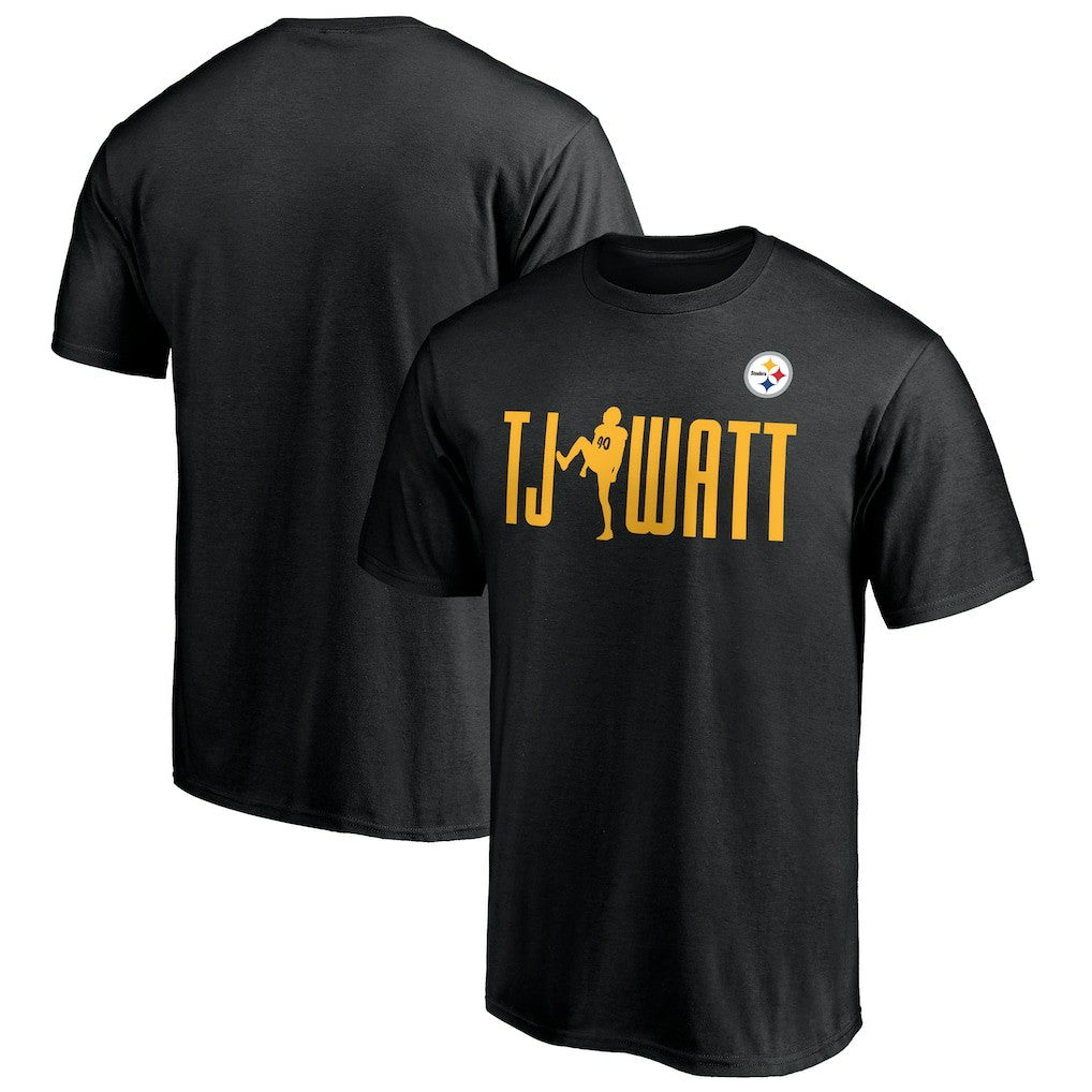 T.J. Watt Pittsburgh Steelers Checkdown T-Shirt Black | NFL