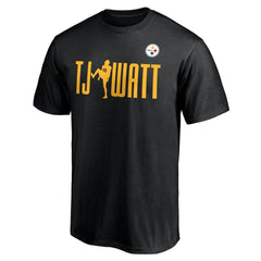 T.J. Watt Pittsburgh Steelers Checkdown T-Shirt Black | NFL