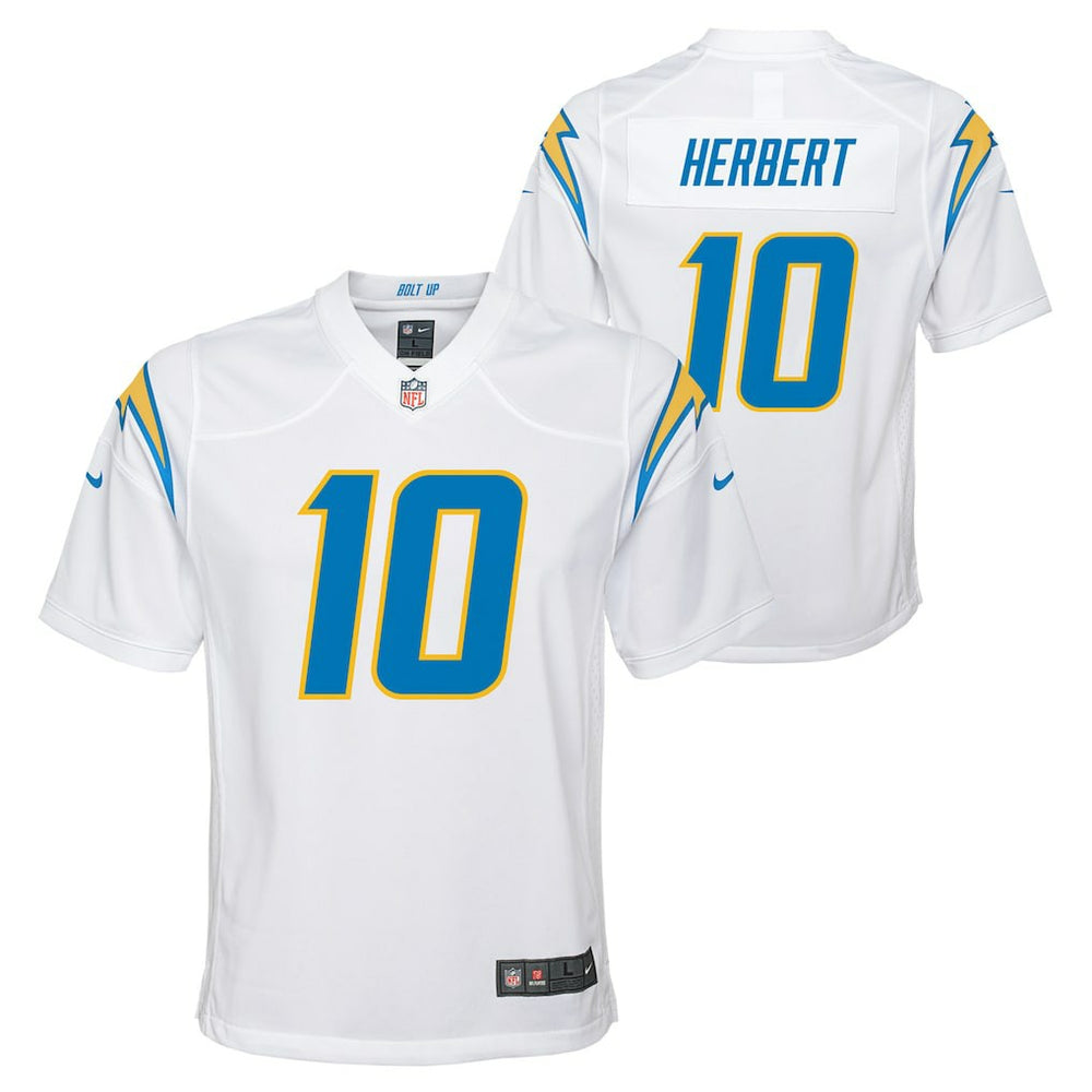 Justin Herbert Los Angeles Chargers Youth Game Jersey White | Nike for Sale