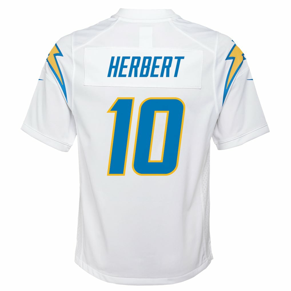 Justin Herbert Los Angeles Chargers Youth Game Jersey White | Nike for Sale