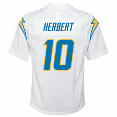 Justin Herbert Los Angeles Chargers Youth Game Jersey White | Nike for Sale